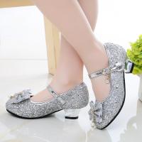 NEW Kids Leather Shoes Girls Wedding Dress Shoes Children Princess Bowtie Dance Shoes For Girls Casual Shoes Flat Sandals