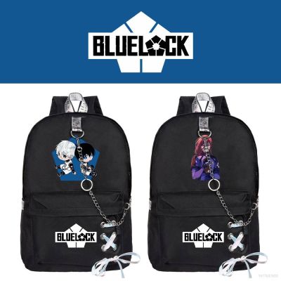 【Candy style】 Cool BLUE LOCK กระเป๋าเป้สะพายหลัง อเนกประสงค์ ขนาดใหญ่ จุของได้เยอะ ระบายอากาศได้ดี พิมพ์ลาย แฟชั่นสําหรับผู้หญิง และผู้ชาย