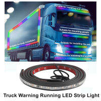 Angella รถบรรทุกเตือนวิ่ง LED Strip Light 24V 5050SMD Strobe Running Streamer ไฟ Led Strip Dynamic Streamer สำหรับ Van รถบรรทุก Tailgate ยืดหยุ่น DRL รถจัดแต่งทรงผม