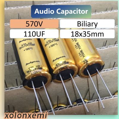 1/2pcs 570V 110uF 570V Rubycon SV 18x40mm 570V110uF Top Grade HiFi Gold Filter Biliary Audio Aluminum Electrolytic Capacitor New Electrical Circuitry