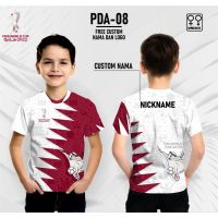 Qatar 2024 World Cup Childrens jersey 2024 World Cup T-Shirt Short Sleeve free custom Name And logo