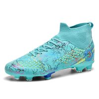 Men Soccer Shoes Cleats Professional Long Spikes Outdoor Non-Slip Football Boots Ultralight Match Sneakers Turf Unisex TF/FG