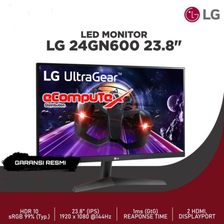 MONITOR LG ULTRAGEAR 24GN600-B/ 24GN600 23.8 24 INCH IPS 144Hz FULL HD ...