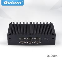 Qotom มินิพีซี Q1020X Pentium 5405U คอมพิวเตอร์อุตสาหกรรม6 RS232RS485 Dual Lan 6 USB POS KIOSK IPC