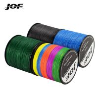 JOF 4เส้น500เมตรสายถักญี่ปุ่นวัสดุที่แข็งแกร่งสานสาย PE Multifilament สายการประมง8-80LB