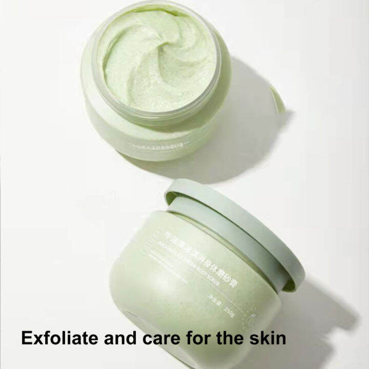 Avocado Scrub, Body Scrub, Soft Scrub, And Exfoliating Ice Cream Help