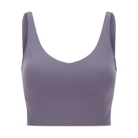 Wholesale Custom Lulu Logo Women Sports Bra Sexy Tank Top Tight Yoga Vest With Chest Pad No Buttery Soft Athletic Fitness Clothe