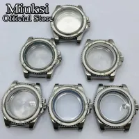 Miuksi 40Mm เคสแก้วไพลินเงินสีดำสีน้ำเงินขาวเขียวบทที่พอดีกับ NH35 NH36 ETA2824 ST2130นกนางนวลเคลื่อนไหว PT5000