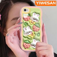 YIWESAN เคสสำหรับ Xiaomi Redmi Note 5A Prime Y1 3D ลายการ์ตูนรูปกระต่ายสตรอเบอร์รี่เคสมือถือกันกระแทกแบบใสนิ่มเคสโปร่งใสลายกล้องถ่ายรูปฝาครอบป้องกันซิลิกาเจลที่สร้างสรรค์