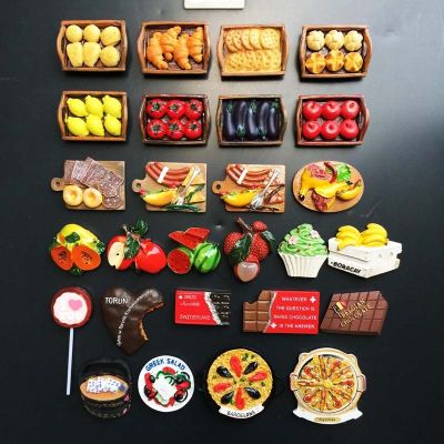 Food Tourism Around The World Commemorates Decorative Crafts Painted Magnetic Refrigerator Magnets Fridge Magnet Decor