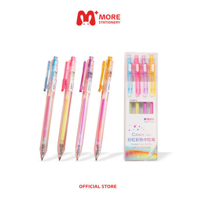 M&amp;G (เอ็มแอนด์จี) ปากกาเจล หมึกสี Rainbow Color รุ่น Candy รหัส AGPT0704 (เซ็ท 4 ด้าม)