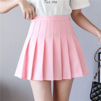 【CW】 Preppy Waist Pleated Skirt Korean Fashion A line  Skort