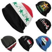 [[Hana Clothing Store] Flag Of Iraq Skullies Beanies หมวกสำหรับผู้ชายผู้หญิงเทรนด์อุปกรณ์ให้ความอบอุ่นฤดูหนาวแบบถักหมวกคลุมแขนของอิรักหมวกผู้หญิง