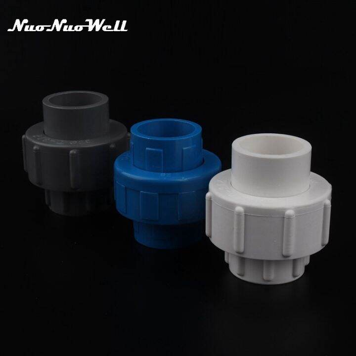 2pcs 20mm PVC Union Connector PVC Water Pipe Straight Connector Garden Irrigation Adapter 1/2