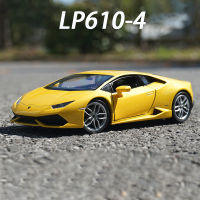 WELLY 1:24 Lamborghini P610-4 Huracan ยานพาหนะล้อแม็กรถยนต์รุ่น D Iecast ของเล่นยานพาหนะจำลองสูงรถยนต์ของเล่นสำหรับเด็กเด็กของขวัญ