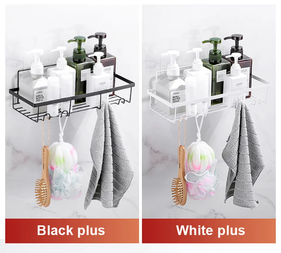 2Pcs Corner Shower Caddy Shelves Wall Mounted Basket Rack Bathroom Shampoo  Holder Storage, 1 unit - Baker's