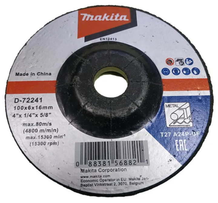 ORIGINAL GRINDING DISC D72241 ( 4" x 1/4" x 5/8" or 100mm x 6mm x 16mm