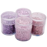 4Pots Sequins Glitter Dust Powder Paillette Tips Nail Art Decor