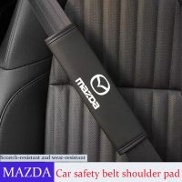 Car Seat Belt PU Leather Safety Belt Shoulder Protection Cover For Mazda 3 5 BK BT Axela Atenza CX-3 CX-4 CX5 CX-7 Accessories Seat Covers