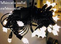 ไฟกระพริบ LED ไฟตกแต่ง ไฟประดับ กันน้ำได้ แพ็ค 1 ชุด รุ่นไม่กระพริบ สายไฟอย่างดี รูปดาว แสงวอมไวท์