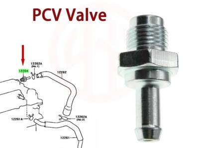 PCV Valve วาล์วหายใจสำหรับ Toyota Camry Hilander Solara RAV4 Scion 2.4L 12204-28020