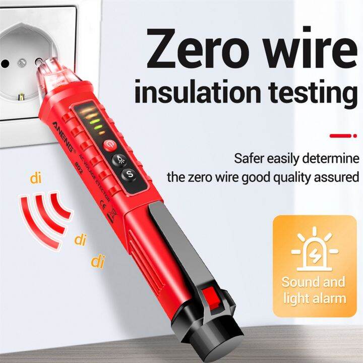farfi-เครื่องทดสอบแรงดันไฟฟ้าไฟฟ้า12-1000v-ปรับความไวปากกาทดสอบได้1ชุด-ปรับเสียงได้มีไฟสัญญาณเตือน
