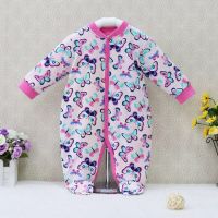 2021 Newborn Baby Girls Rompers Long Sleeve Pure Cotton One Piece Overalls Button Sleepwear Children Clothes Cute Kids Clothing