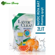 Nước rửa chén hữu cơ Layer Clean hương quýt túi 2l
