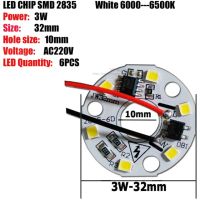 ไดรฟ์ฟรี Led Pcb Smd2835 3W 32Mm Amp;10Mm แหล่งไฟ Led ไดรเวอร์ Ic รวมสำหรับโคมไฟระย้าคริสตัลดาวน์ไลท์สีขาวอบอุ่น