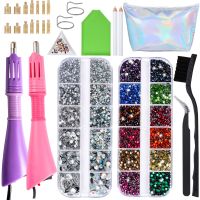 Hot Sale High Quality DMC Hot Fix Rhinestone Hotfix Applicator with 7 Tips Crystal Glass Hot Fix Rhinestone Iron-on Wand Strass