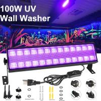 100W 105 LED Black Light Bar น้ําท่วมไฟสําหรับฮัลโลวีนเรืองแสงเรืองแสงปาร์ตี้ห้องนอนห้องเล่นเกมสีทาตัวไฟเวที