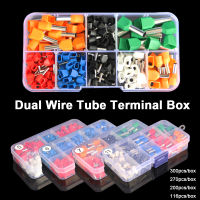 Tube Ferrule Terminal ต่างๆกล่องบรรจุไฟฟ้า Tubular Terminal Insulated Dual Wire Connector CRIMPING Terminals ชุดชุด-Caiweiz