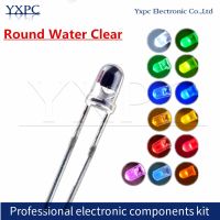 100pcs F3 3MM F5 5mm Round Water Clear Green/Yellow/Blue/White/Red LED/Orange/purple/pink RGB Light Lamp Emitting Diode Dides Electrical Circuitry Par