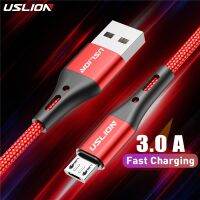 USLION 3A Micro USB Cable Fast Charge USB Data Cable Cord for Samsung S6 Xiaomi Redmi Note 4 Android Microusb Cable Mobile Phone Wall Chargers