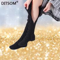 hot【DT】 Canvas Side Zip and Up Soft Ballet Jazz Dancing Shoes Street Performance