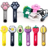 Reusable Cable Clips Cable Organizers Earbuds Cords Organizer Management Keeper Wrap USB Holder Straps Cute Headphone Wire Ties