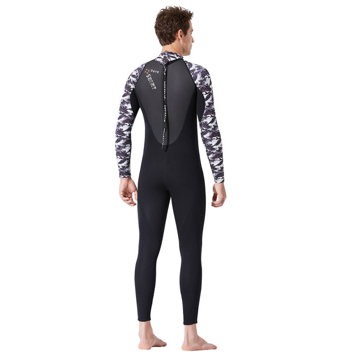 dive-sail-full-body-wetsuit-ท่องว่ายน้ำชุดดำน้ำกีฬาแฟชั่นแขนยาว-camouflage-ดำน้ำดูปะการัง-wet-suit