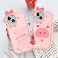 พร้อมส่งทันที เคสโทรศัพท์หมูน่ารัก For IPhone 11 Pro 12 13 14 Pro Max 8 7 6 6S Plus 14 XR XS Max X SE 2020 2022 เคสโทรศัพท์ใสมอนสเตอร์