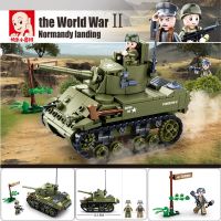 ของเล่นตัวต่อบล๊อค WW2 M5แท่งอิฐ344ชิ้น B0856ทหารสำหรับแบรนด์ชั้นนำ