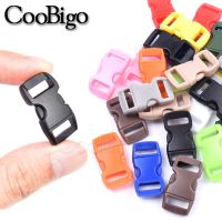 100pcs 3/8" 10mm Paracord Bracelet Clip Side Release Buckle Plastic for Pet Collar Strap Outdoor Camping DIY Craft Accessories Cable Management