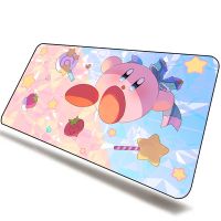 การ์ตูนน่ารัก Kirbys Maus Pad Keyboard Pad แผ่นรองเมาส์อะนิเมะ แล็ปท็อปเดสก์ท็อปป้องกัน พรมขยายขนาดใหญ่ แผ่นรองเมาส์สำหรับเล่นเกม