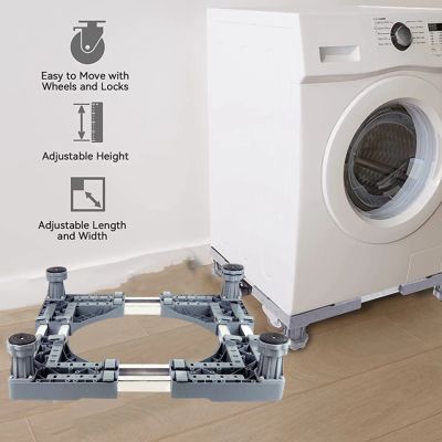 1 PCS Washing Machine Stand Multi-Functional Adjustable Base Bathroom Accessories for Dryer Refrigerator B