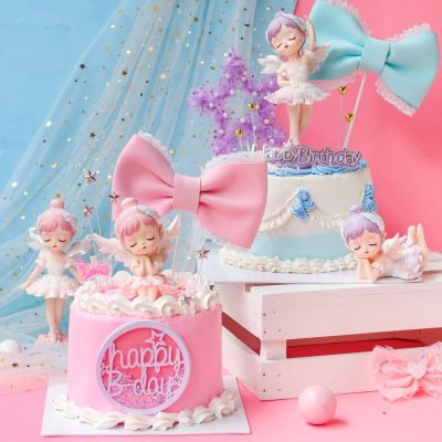 【CW】✵  Decoration Christening Happy Birthday Toppers Bow Baby Shower Favors