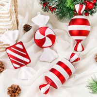 Merry Christmas Decoration 15CM Red and White Candy Christmas Tree Decorations Xmas Ornaments Pendant New Year 2023 Navidad Noel