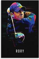 Rory Mcilroy โปสเตอร์ป๊อปอาร์ตภาพวาดผืนผ้าใบตกแต่งศิลปะบนผนังห้องนั่งเล่นโปสเตอร์ภาพวาดตกแต่งห้องนอน24 × 16inch60 × 40ซม