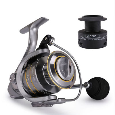 Spinning Fishing Reel Metal Spool + Extra Spool 1000-7000 Seawater Fishing Reels Spare Spool to Feeder Long Casts