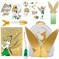 REAL LITTLES - Collectible Micro Disney Tinker Bell Backpack with 6 Surprise Toy Accessories Inside! กระเป๋าเป้สะพายหลังทิงเกอร์เบลล์ดิสนีย์ขนาดเล็กสำหรับสะสมของจริงมี6อุปกรณ์ของเล่นเซอร์ไพรส์อยู่ด้านใน!