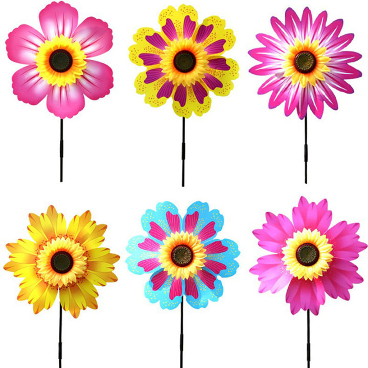 mazalan-กังหันลมดอกไม้ชั้นเดียวดีไซน์ดอกไม้สวยๆดีไซน์ดอกไม้สีสันสดใส