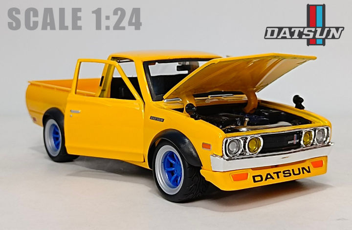 กระบะดัสสัน-datsun620-ดัสสัน620-โมเดลรถเหล็ก-1973-datsun-620-pick-up-ยี่ห้อ-maisto-scale-1-24