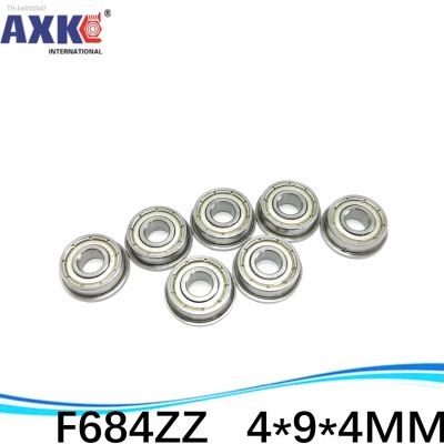 ♗✐❍ F684ZZ Flange Bearing 4x9x4 mm ABEC-1 ( 10 PCS ) Flanged F684 Z ZZ Ball Bearings 4x9x10x4x1 mm